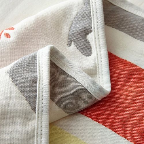  Uozzi Bedding 6 Layers of 100% Hypoallergenic Muslin Cotton Baby Toddler Striped Premium Blanket, Cute House & Horse Printed Pattern. (Horse, 45x56)