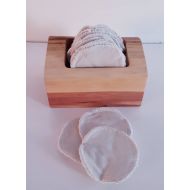 /Upcyclelifestyle Reusable Cotton Round Holder, Facial Round Holder, Makeup Wipe Container, Bathroom Storage, Cotton Pad Storage, Minimalist Decor, Zero Waste