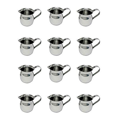  Update International BC-3 Stainless Steel Bell Creamer, 3-Ounce, 2-1/4-Inch, Set of 12