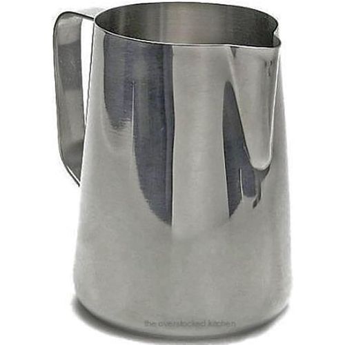  Update International 33 oz. Espresso Coffee Milk Frothing Pitcher, Stainless Steel (18/10 Gauge) - Set of 12