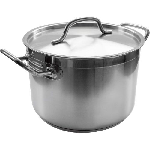  Update+International 8 Qt Stainless Steel Stock Pot w/Cover: Kitchen & Dining