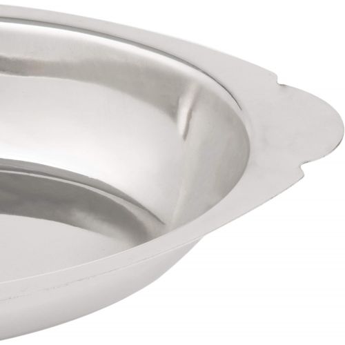  Update International 20 oz. (Ounce) Stainless Steel Oval Au Gratin Serving Dish Pan Platter - Set of 2