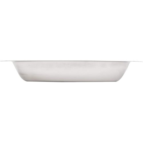  Update International 20 oz. (Ounce) Stainless Steel Oval Au Gratin Serving Dish Pan Platter - Set of 2