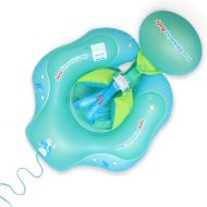 [New Upgrade Version] Inflatable Baby Swimming Float with Safe Bottom Support and Swim Buoy Floats for Safer Swims (Upgrade Blue, XL)