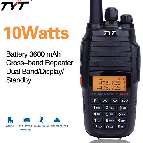  Upgrade Version TYT TH-UV8000D 10Watts High Power Cross Band Repeater 3600mAh VHF UHF Dual Band Amateur Two Way Radio