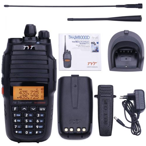  Upgrade Version TYT TH-UV8000D 10Watts High Power Cross Band Repeater 3600mAh VHF UHF Dual Band Amateur Two Way Radio