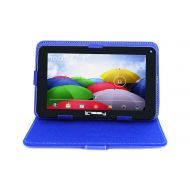 Linsay LINSAY New F7XHDBCBLUEPOLO, Quad Core, Dual Cam 8GB with Blue Leather Case