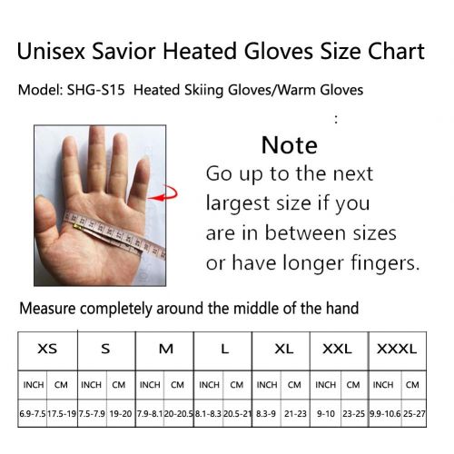  Upgraded Savior Heated Gloves with Rechargeable Li-ion Battery Heated for Men and Women, Warm Gloves for Cycling Motorcycle Hiking Skiing Mountaineering, Works up to 2.5-6 Hours