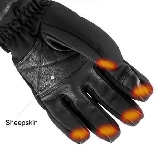  Upgraded Savior Heated Gloves with Rechargeable Li-ion Battery Heated for Men and Women, Warm Gloves for Cycling Motorcycle Hiking Skiing Mountaineering, Works up to 2.5-6 Hours