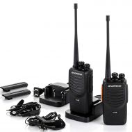 Upgraded BaoFeng Walkie Talkies 4 Pack Long Range Two Way Radio UHF 400~470MHz 16-Channel Walkie Talkies with Earpiece