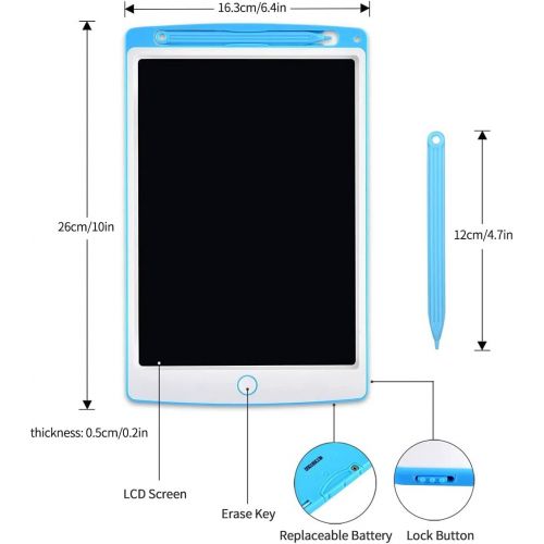  [아마존베스트]Upgrow LCD Writing Tablet, 10 Inch LCD Writing Board with Colourful Writing, Graphic Tablets, Writing Board Digital Writing Board Paperless Painting Board for Children School Graff