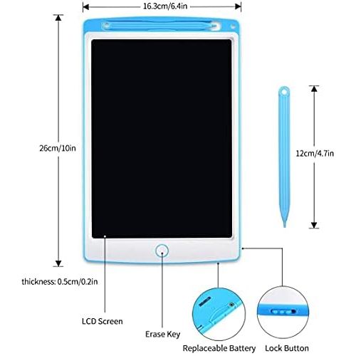  [아마존베스트]Upgrow LCD Writing Tablet, 10 Inch LCD Writing Board with Colourful Writing, Graphic Tablets, Writing Board Digital Writing Board Paperless Painting Board for Children School Graff