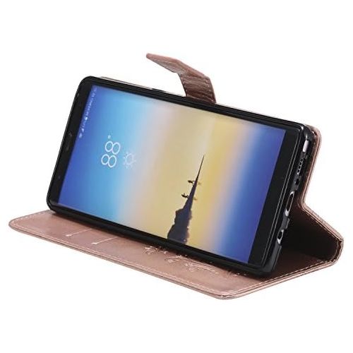  Uposao Kompatibel mit Handy Schutzhuelle Galaxy Note 8 Handytasche Bookstyle Lederhuelle Schmetterling Muster Leder Tasche Handyhuelle Klapphuelle Flip Case Cover Klapphuelle mit Karten