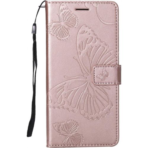  Uposao Kompatibel mit Handy Schutzhuelle Galaxy Note 8 Handytasche Bookstyle Lederhuelle Schmetterling Muster Leder Tasche Handyhuelle Klapphuelle Flip Case Cover Klapphuelle mit Karten