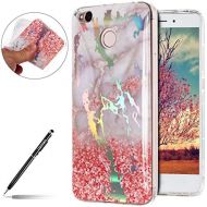 Uposao Kompatibel mit Handyhuelle Marmor Xiaomi Redmi 4X Schutzhuelle Weich Silikon Huelle Glitzer Marmor Muster Silikon Transparent Tasche Handytasche Durchsichtige Duenne HandyHuelle TPU Bum