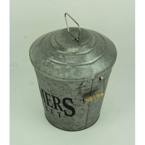  Upper Deck, LTD Galvanized Metal Decorative Vintage Farmers Market Pail