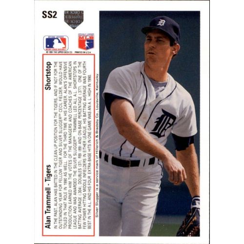  1991 Upper Deck Silver Sluggers #SS2 Alan Trammell