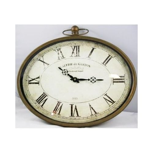  Upper Deck Vintage Style Oval French Wall Clock Galerie du Gaston