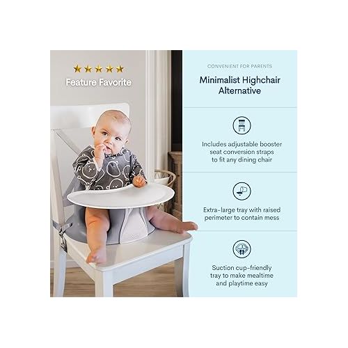  Upseat Baby Floor Seat Booster Chair for Sitting Up with Removable Tray for Meals and Playtime, Developed with Physical Therapists for Safe and Healthy Hip Development and Posture