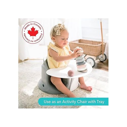  Upseat Baby Floor Seat Booster Chair for Sitting Up with Removable Tray for Meals and Playtime, Developed with Physical Therapists for Safe and Healthy Hip Development and Posture