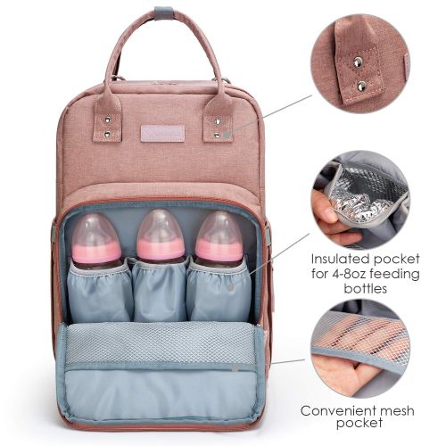  Diaper Bag Backpack Upsimples Multi-Function Maternity Nappy Bags for Mom & Dad, Travel Back Pack...