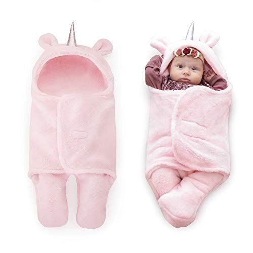  Upsimples Newborn Baby Girl Blanket Soft Plush Unicorn Baby Swaddle Blanket Baby Girl Clothes Receiving Blankets for Girls 0-6 Months,Baby Girl Shower Gifts