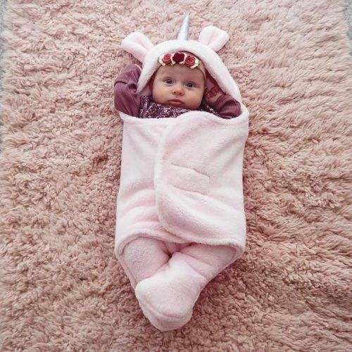  Upsimples Newborn Baby Girl Blanket Soft Plush Unicorn Baby Swaddle Blanket Baby Girl Clothes Receiving Blankets for Girls 0-6 Months,Baby Girl Shower Gifts