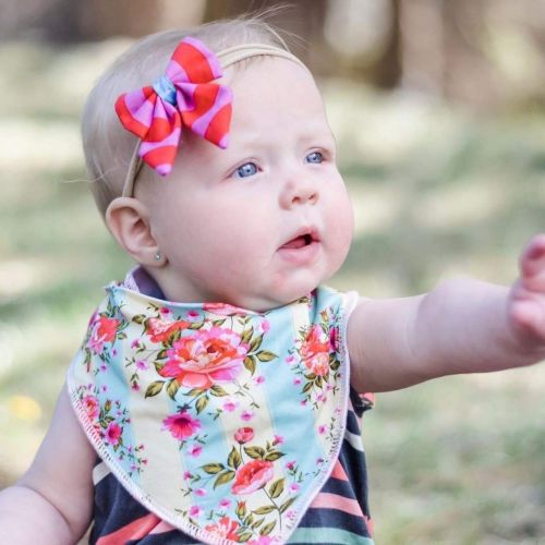  [아마존 핫딜]  [아마존핫딜]10-Pack Baby Bandana Bibs Upsimples Baby Girl Bibs for Drooling and Teething, 100% Organic Cotton and Super Absorbent Hypoallergenic Bibs Baby Shower Gift - “Blossom Set”
