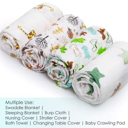  [아마존 핫딜]  [아마존핫딜]Baby Swaddle Blanket Upsimples Unisex Swaddle Wrap Soft Silky Bamboo Muslin Swaddle Blankets...