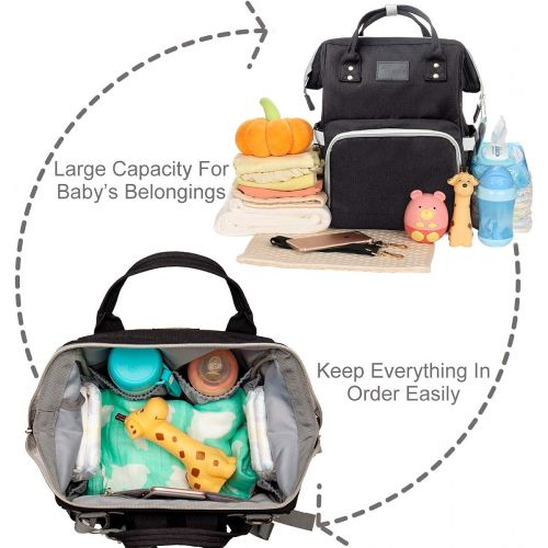  [아마존 핫딜]  [아마존핫딜]Upsimples Diaper Bag Maternity Nappy Bag Backpack Waterproof Diaper Backpack Large Capacity...