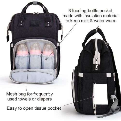  [아마존 핫딜]  [아마존핫딜]Upsimples Diaper Bag Maternity Nappy Bag Backpack Waterproof Diaper Backpack Large Capacity...