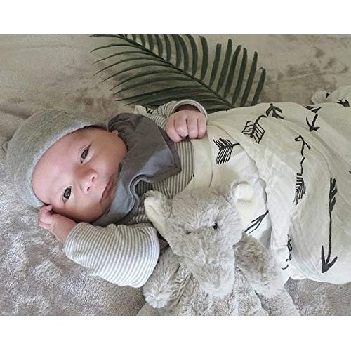  [아마존 핫딜]  [아마존핫딜]Baby Swaddle Blanket Upsimples Unisex Swaddle Wrap Soft Silky Bamboo Muslin Swaddle Blankets Neutral Receiving Blanket for Boys and Girls, Large 47 x 47 inches, Set of 4-Arrow/Feat