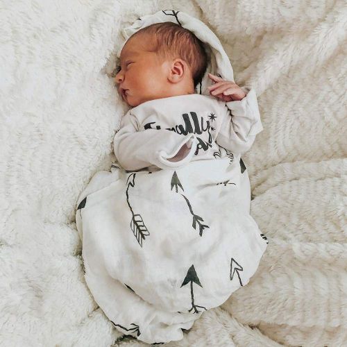  [아마존 핫딜]  [아마존핫딜]Baby Swaddle Blanket Upsimples Unisex Swaddle Wrap Soft Silky Bamboo Muslin Swaddle Blankets Neutral Receiving Blanket for Boys and Girls, Large 47 x 47 inches, Set of 4-Arrow/Feat