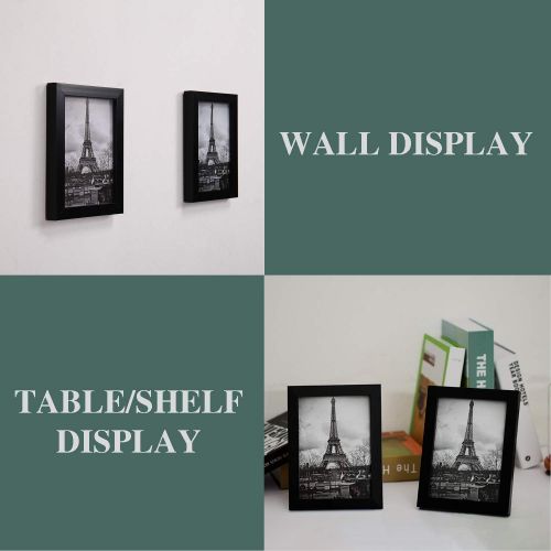  [아마존 핫딜] [아마존핫딜]Upsimples upsimples 5x7 Picture Frame Set of 17,Multi Photo Frames Collage for Wall or Tabletop Display,Black