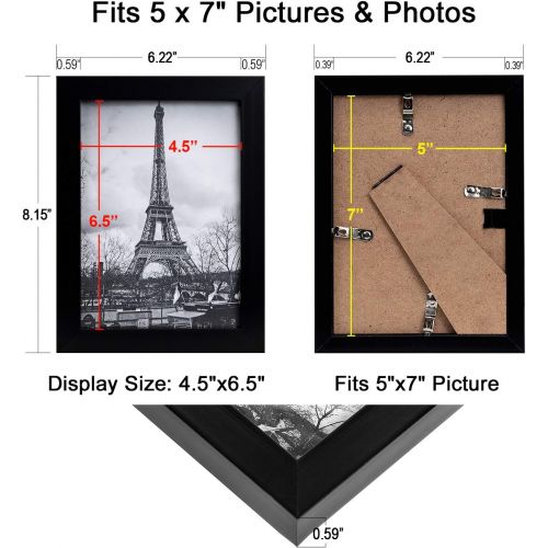  [아마존 핫딜] [아마존핫딜]Upsimples upsimples 5x7 Picture Frame Set of 17,Multi Photo Frames Collage for Wall or Tabletop Display,Black