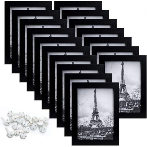  [아마존 핫딜] [아마존핫딜]Upsimples upsimples 5x7 Picture Frame Set of 17,Multi Photo Frames Collage for Wall or Tabletop Display,Black