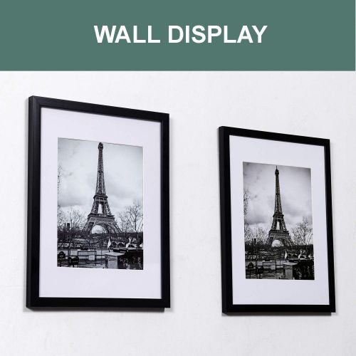  [아마존 핫딜] Upsimples upsimples 11x14 Picture Frame Set of 5,Display Pictures 8x10 with Mat or 11x14 Without Mat,Black Photo Frames for Wall Display