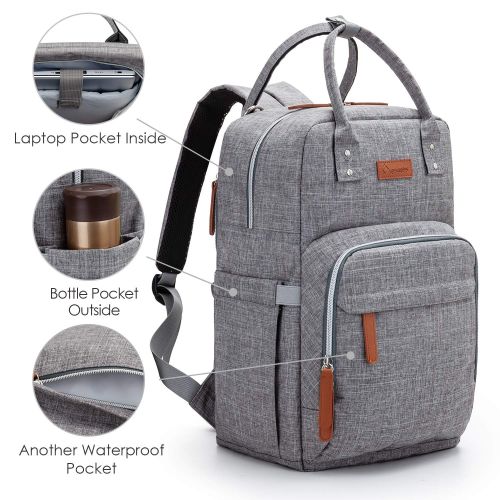  [아마존베스트]Diaper Bag Backpack Upsimples Multi-Function Maternity Nappy Bags for Mom & Dad, Travel Back Pack...