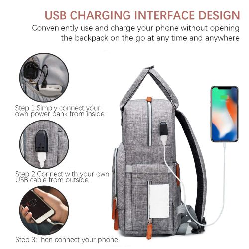  [아마존베스트]Diaper Bag Backpack Upsimples Multi-Function Maternity Nappy Bags for Mom & Dad, Travel Back Pack...