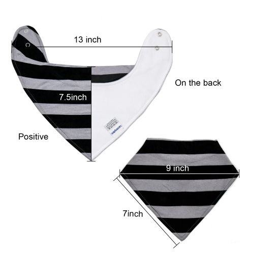  [아마존베스트]10-Pack Baby Bibs Upsimples Baby Bandana Drool Bibs for Drooling and Teething, 100% Organic Cotton and Super Absorbent Bibs for Baby Boys, Baby Shower Gift Set