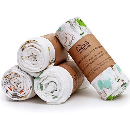  [아마존베스트]Baby Swaddle Blanket Upsimples Unisex Swaddle Wrap Soft Silky Bamboo Muslin Swaddle Blankets...