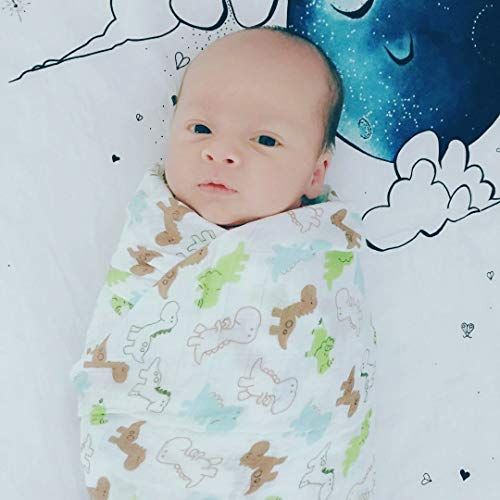  [아마존베스트]Baby Swaddle Blanket Upsimples Unisex Swaddle Wrap Soft Silky Bamboo Muslin Swaddle Blankets...