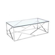Uptown Club Calypso Collection Contemporary Glass Living Room Coffee Table, 47 x 23.6 x 15.7
