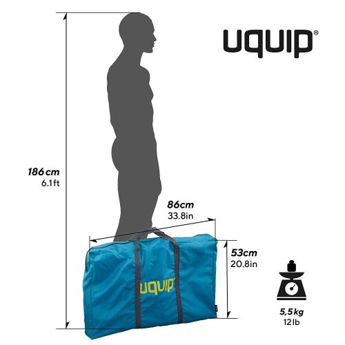 콜맨 Uquip Woody Portable Folding Directors Chair with Tiltable Table