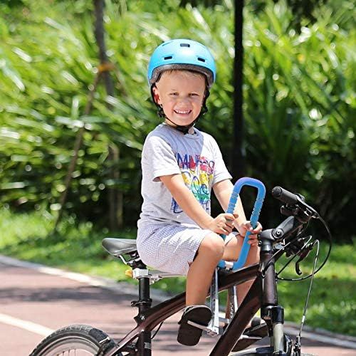  [아마존베스트]UrRider Child Bike Seat, Portable, Foldable & Ultralight Front Mount Baby Kids Bicycle Carrier with Handrail for Mountain Bikes, Hybrid Bikes, Fitness Bikes