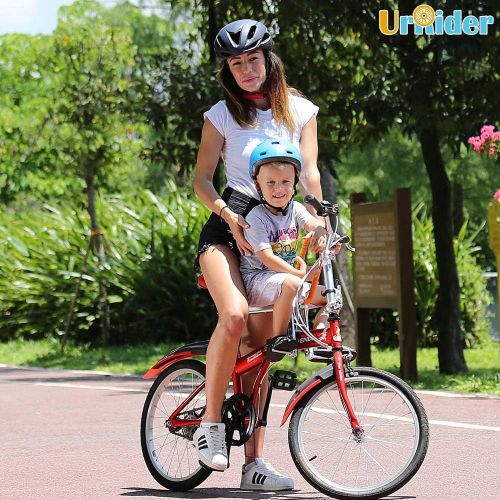  [아마존베스트]UrRider Front-Mount Child Bike Seat, Child Bike Seat for Toddlers,Foldable & Ultralight Baby Kids Bicycle Carrier Handrail for Cruiser/Foldable/City Shared Bikes