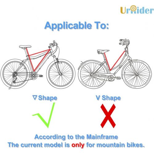  [아마존베스트]UrRider Child Bike Seat, Portable, Foldable & Ultralight Front Mount Baby Kids Bicycle Carrier with Handrail for Mountain Bikes, Hybrid Bikes, Fitness Bikes