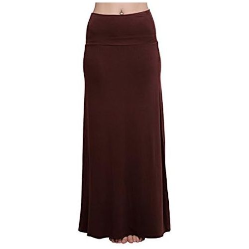  [아마존 핫딜] [아마존핫딜]Urban+CoCo Urban CoCo Womens Stylish Spandex Comfy Fold-Over Flare Long Maxi Skirt