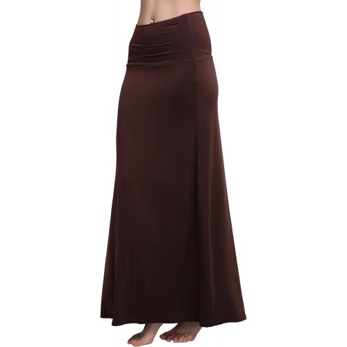  [아마존 핫딜] [아마존핫딜]Urban+CoCo Urban CoCo Womens Stylish Spandex Comfy Fold-Over Flare Long Maxi Skirt