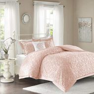 Urban Madison Park Sabrina Comforter Set Full/Queen Size - Pink, Medallion  4 Piece Bed Sets  100% Cotton Teen Bedding for Girls Bedroom